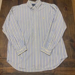 Polo Ralph Lauren Classic Fit Striped Long Sleeve Button Down Shirt 17.5‎ 34/35